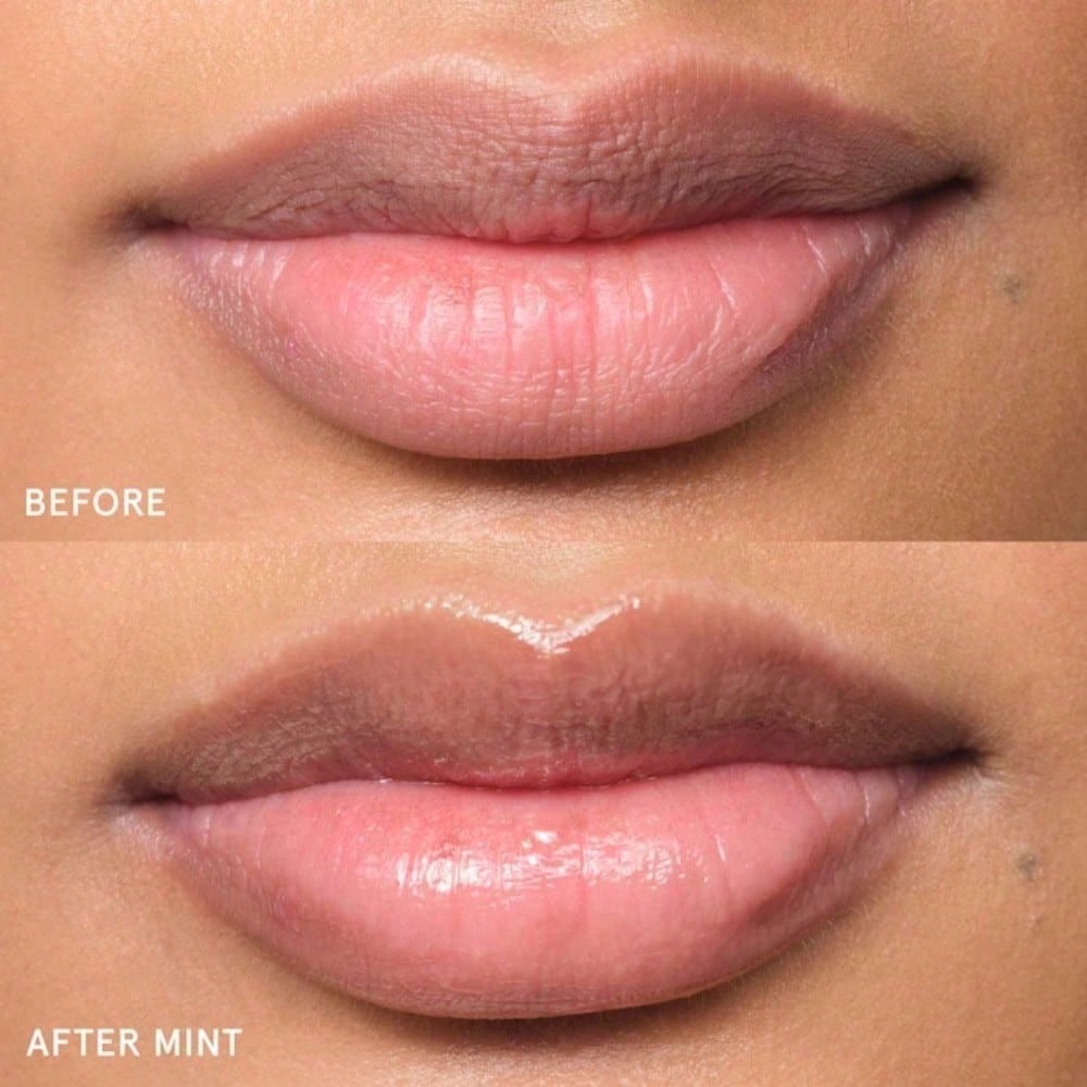 Mint - clear tinted  Glossier  Balm Dotcom Lip Balm and Skin Salve Graduation Birthday Holiday Summer Fall Autumn Y2K Fancy Fashion Women Brand Makeup Cosmetic Beauty Party Beach Travel Camping Outdoors School Campus Trip Festivals Decor Gift Present Rose