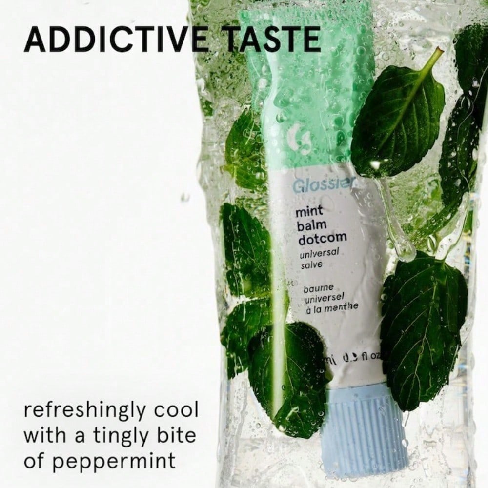 Mint - clear tinted  Glossier  Balm Dotcom Lip Balm and Skin Salve Graduation Birthday Holiday Summer Fall Autumn Y2K Fancy Fashion Women Brand Makeup Cosmetic Beauty Party Beach Travel Camping Outdoors School Campus Trip Festivals Decor Gift Present Rose