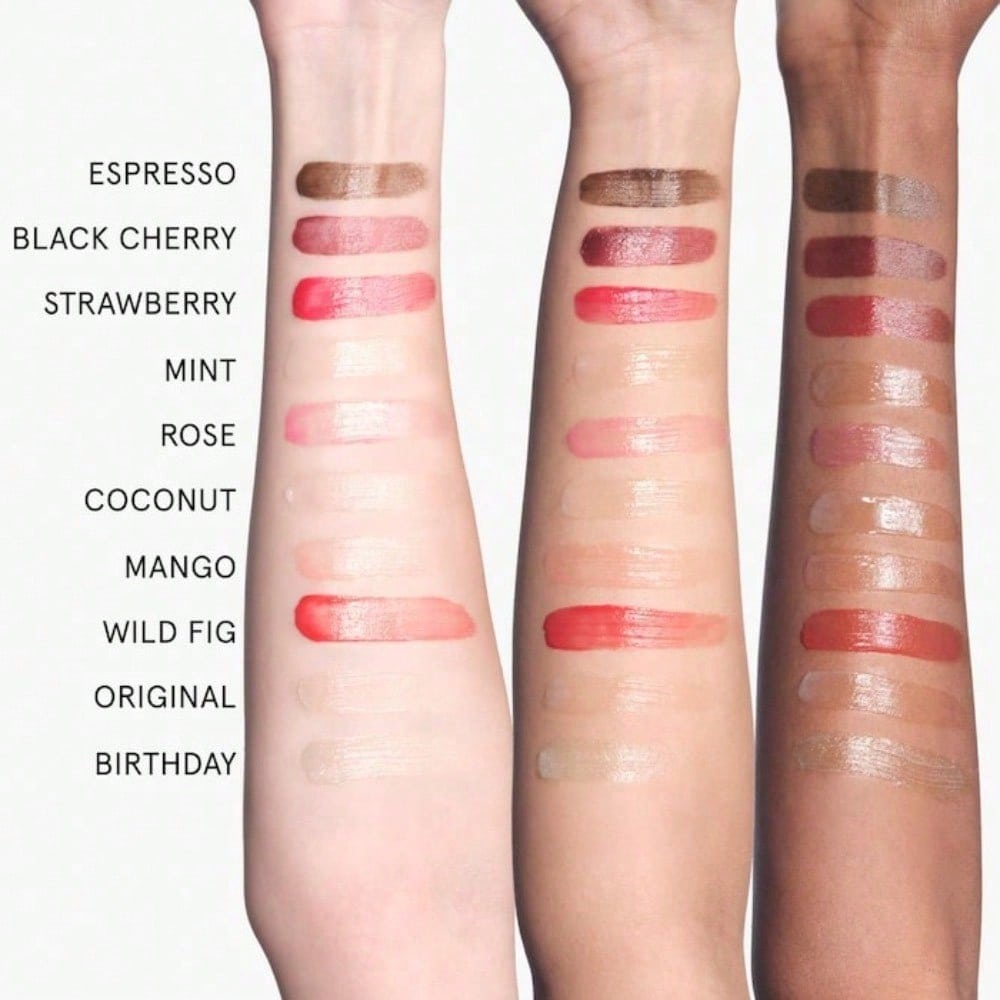 Black Cherry - deep burgundy red  Glossier  Balm Dotcom Lip Balm and Skin Salve  Graduation Birthday Holiday Summer Fall Autumn Y2K Fancy Fashion Women Brand Makeup Cosmetic Beauty Party Beach Travel Camping Outdoors School Campus Trip Festivals Decor Gif